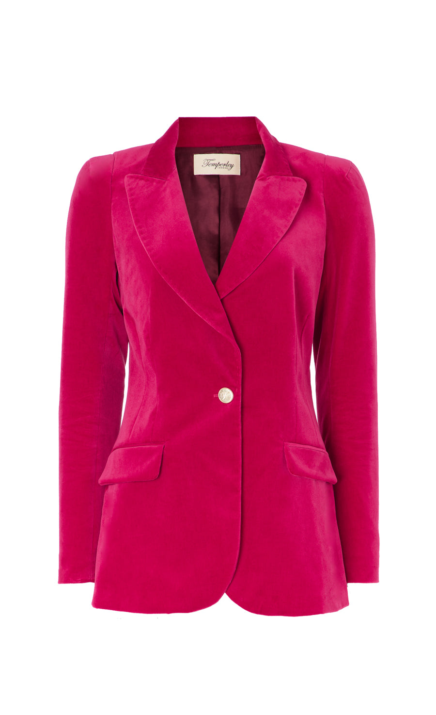 Clove Velvet Jacket Hot Pink Tailoring Temperley London