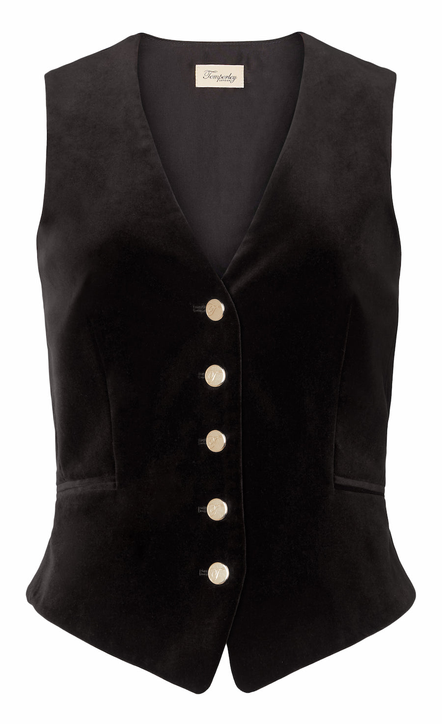 Clove Velvet Waistcoat Black Tailoring Temperley London