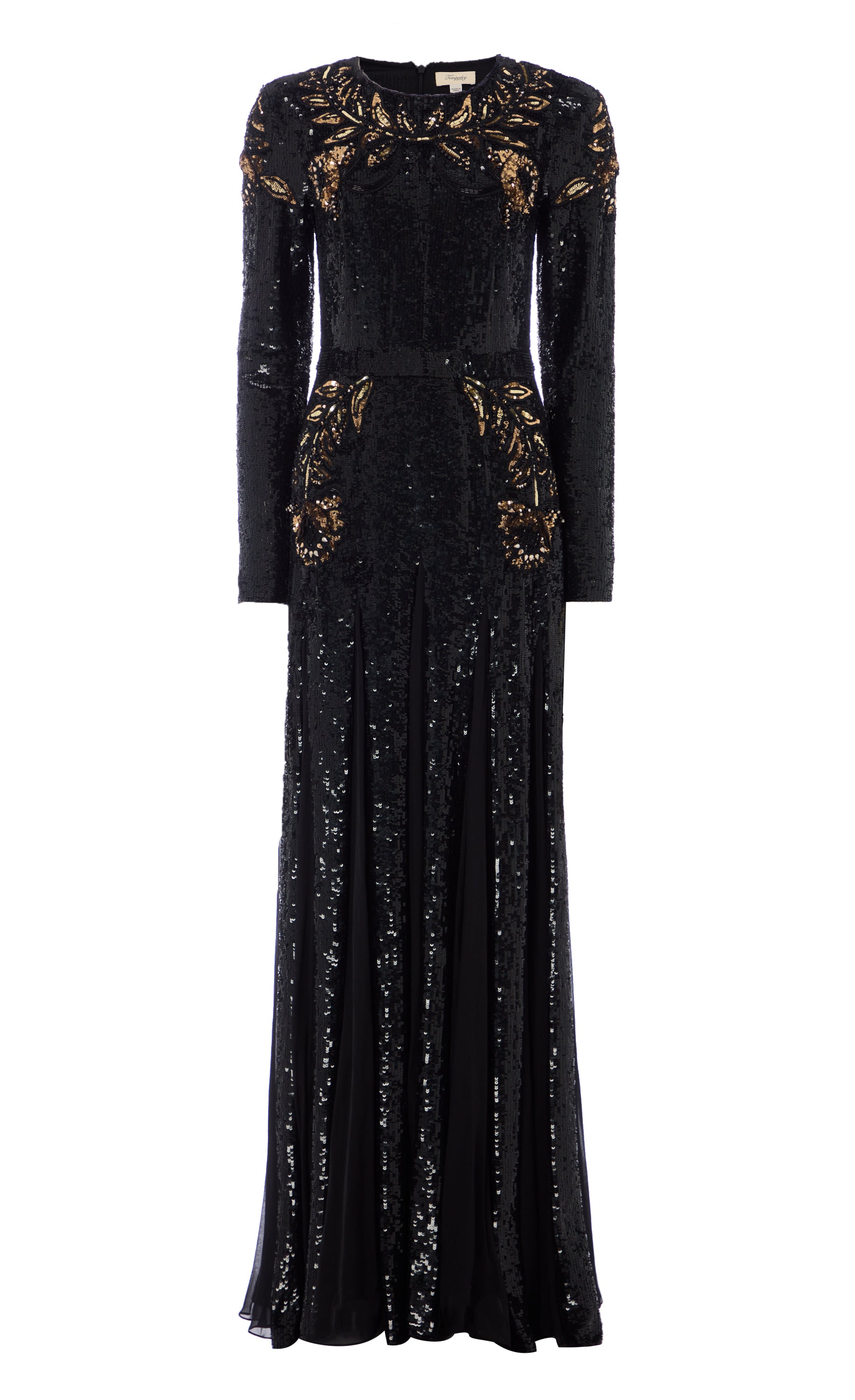 temperley london black lace dress Temperley London - Angelli Lattice Long Dress - Black