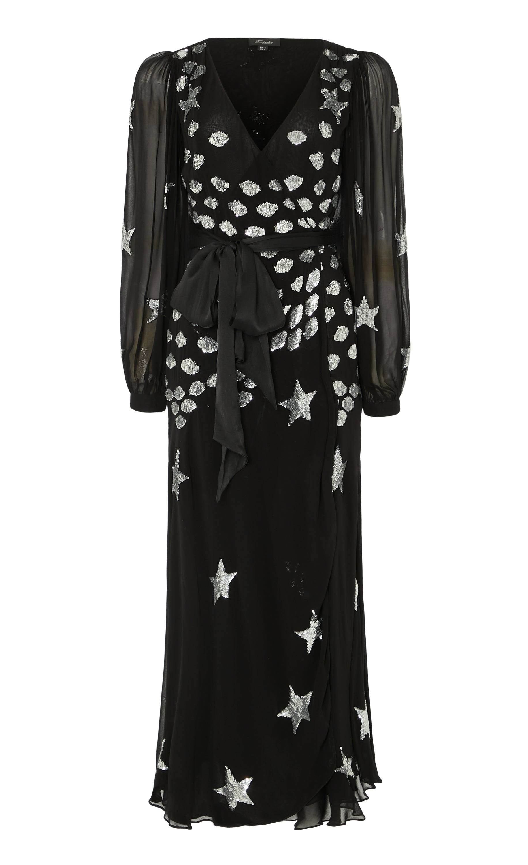 Etoile Wrap Dress - Black Mix | Dresses & Jumpsuits