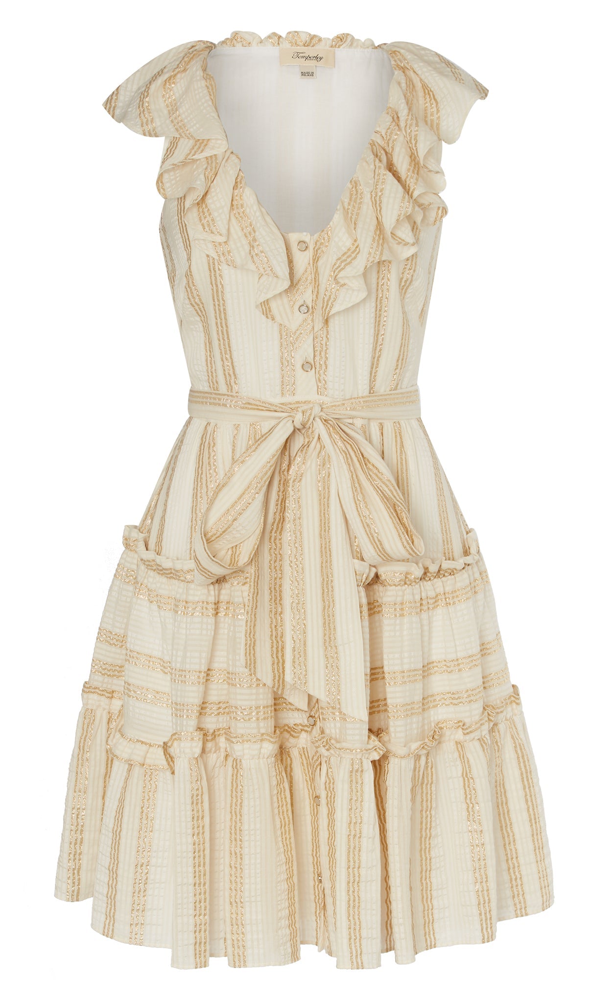 Benoto Mini Dress - Cream/Gold | Dresses & Jumpsuits