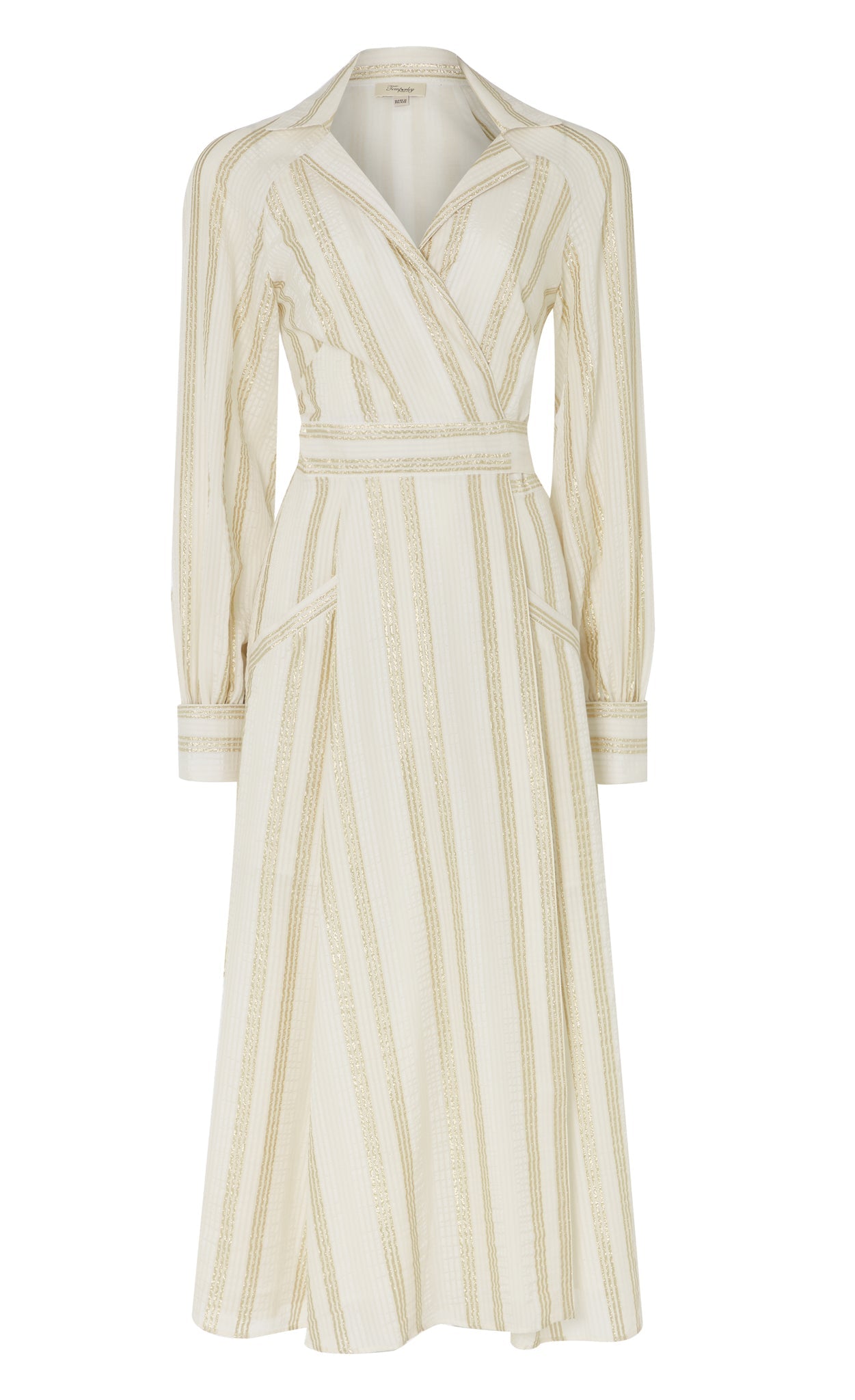 Benoto Wrap Dress - Cream/Gold | Dresses & Jumpsuits