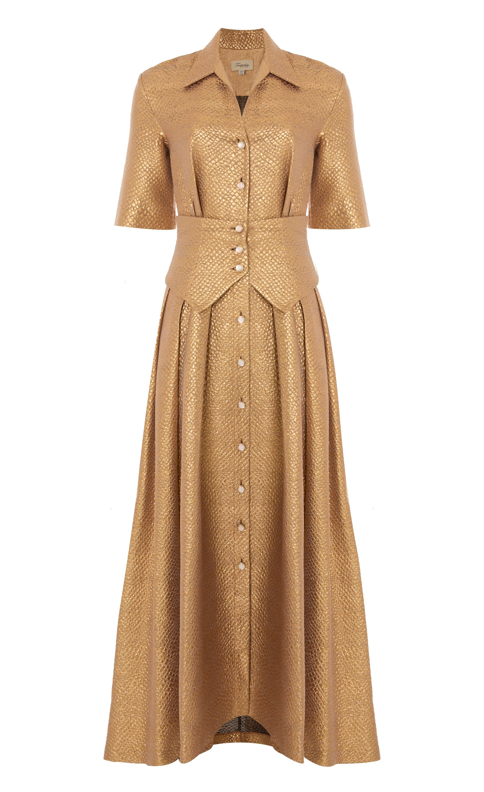 Rita Shirt Dress - Gold | Dresses & Jumpsuits | Temperley London   Temperley London (UK)