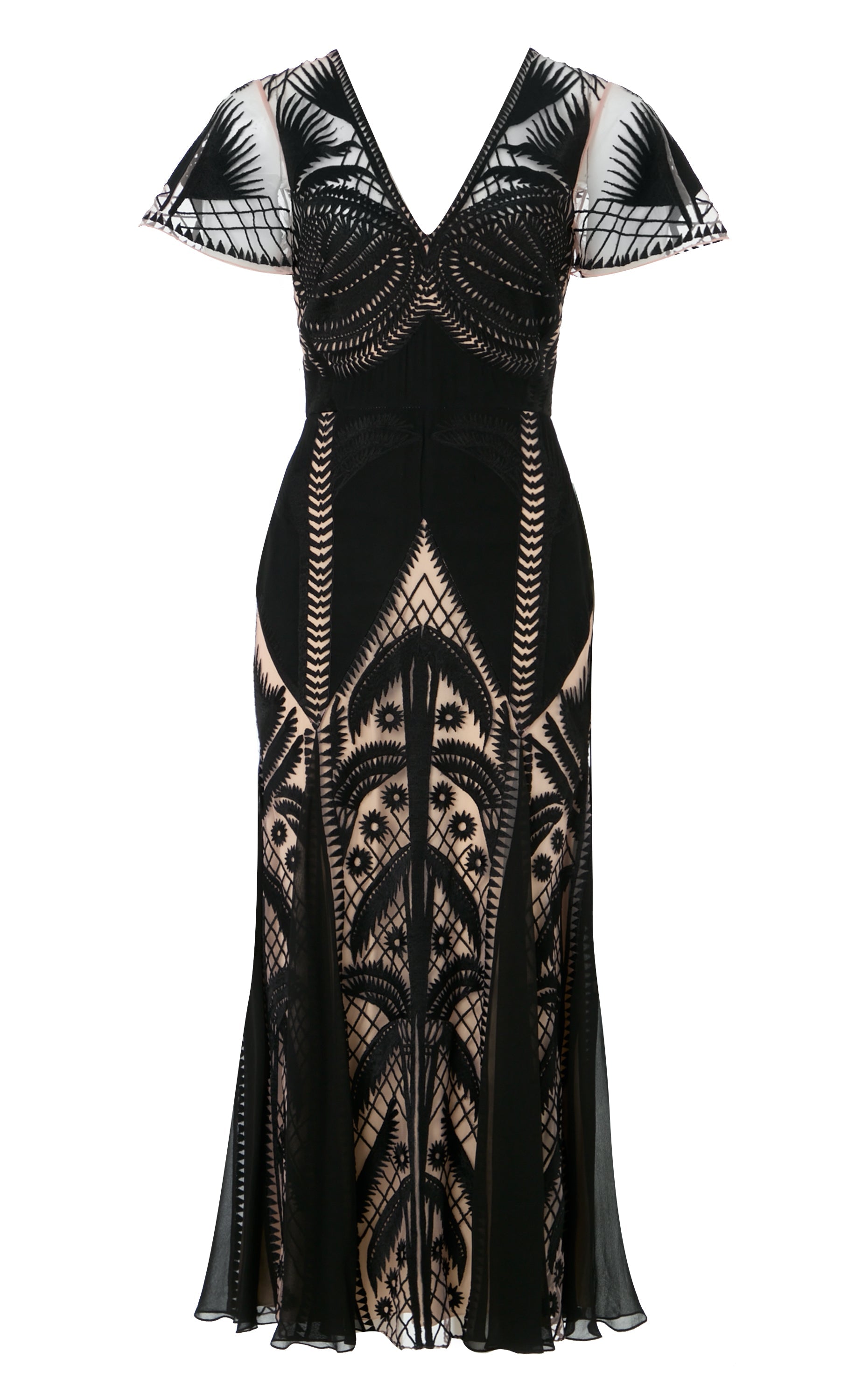 temperley black lace dress Lace Pattern Long Dress