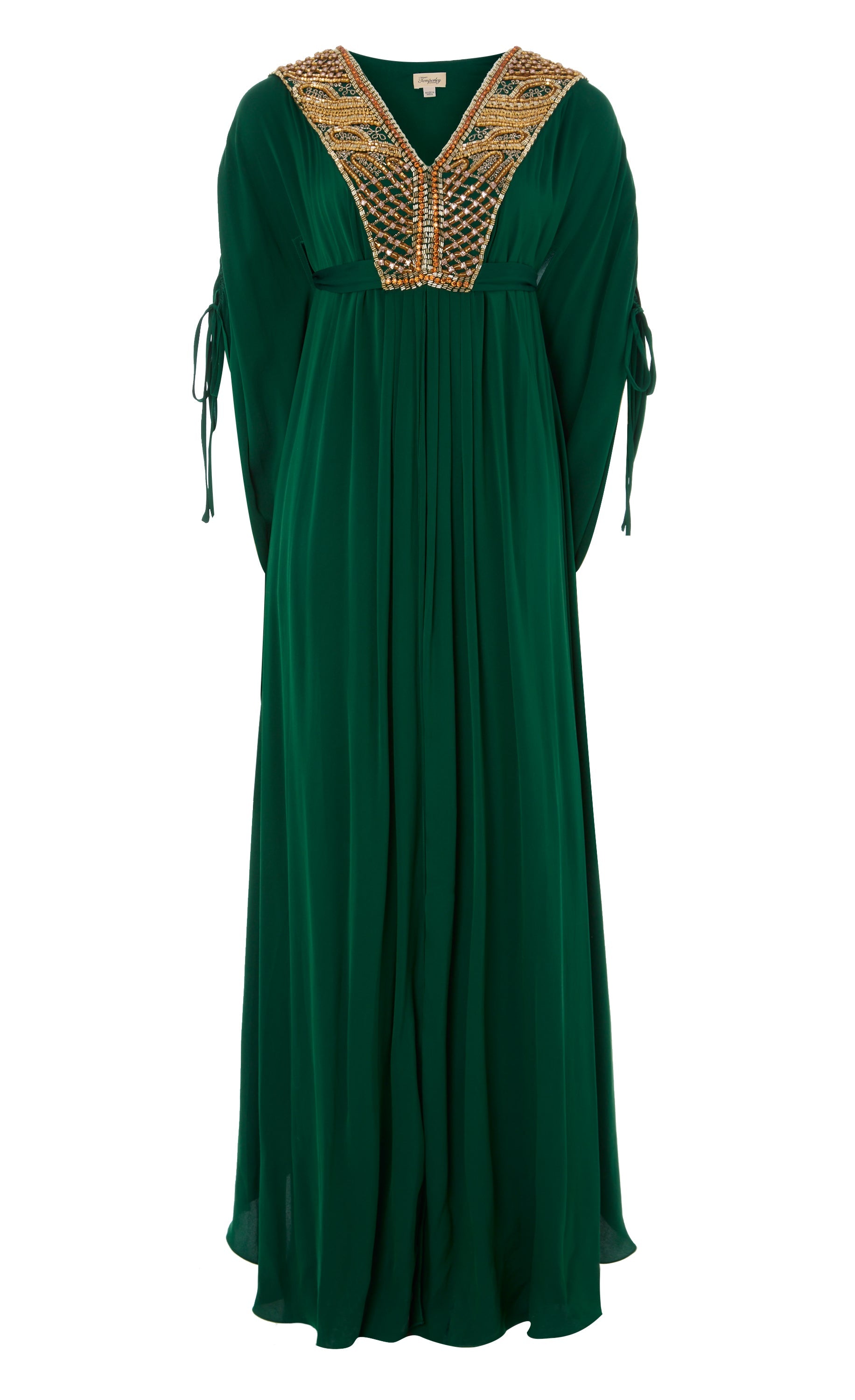 temperley green dress Temperley London Celine Halter Dress | Green