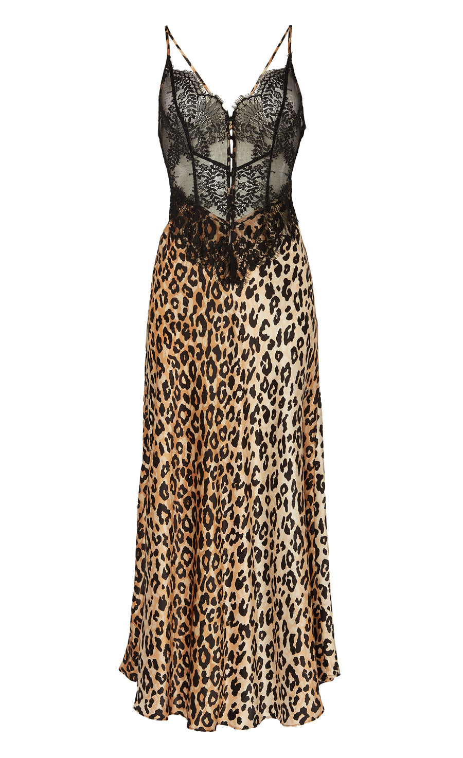 Nyx Slip Dress - Black/Leopard | Sleepwear