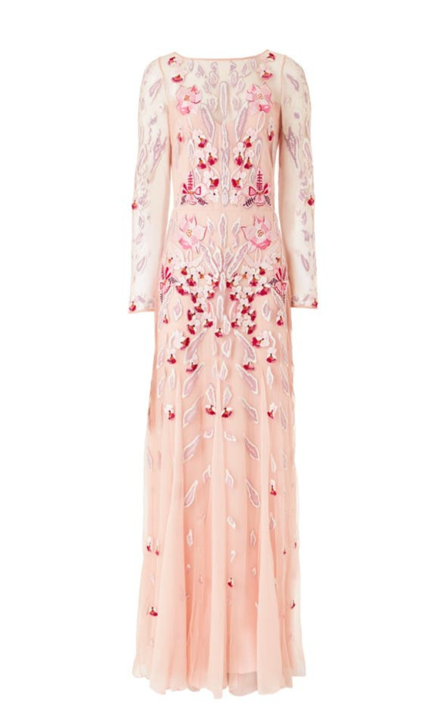 Pardus Sleeved Gown - Rosewater