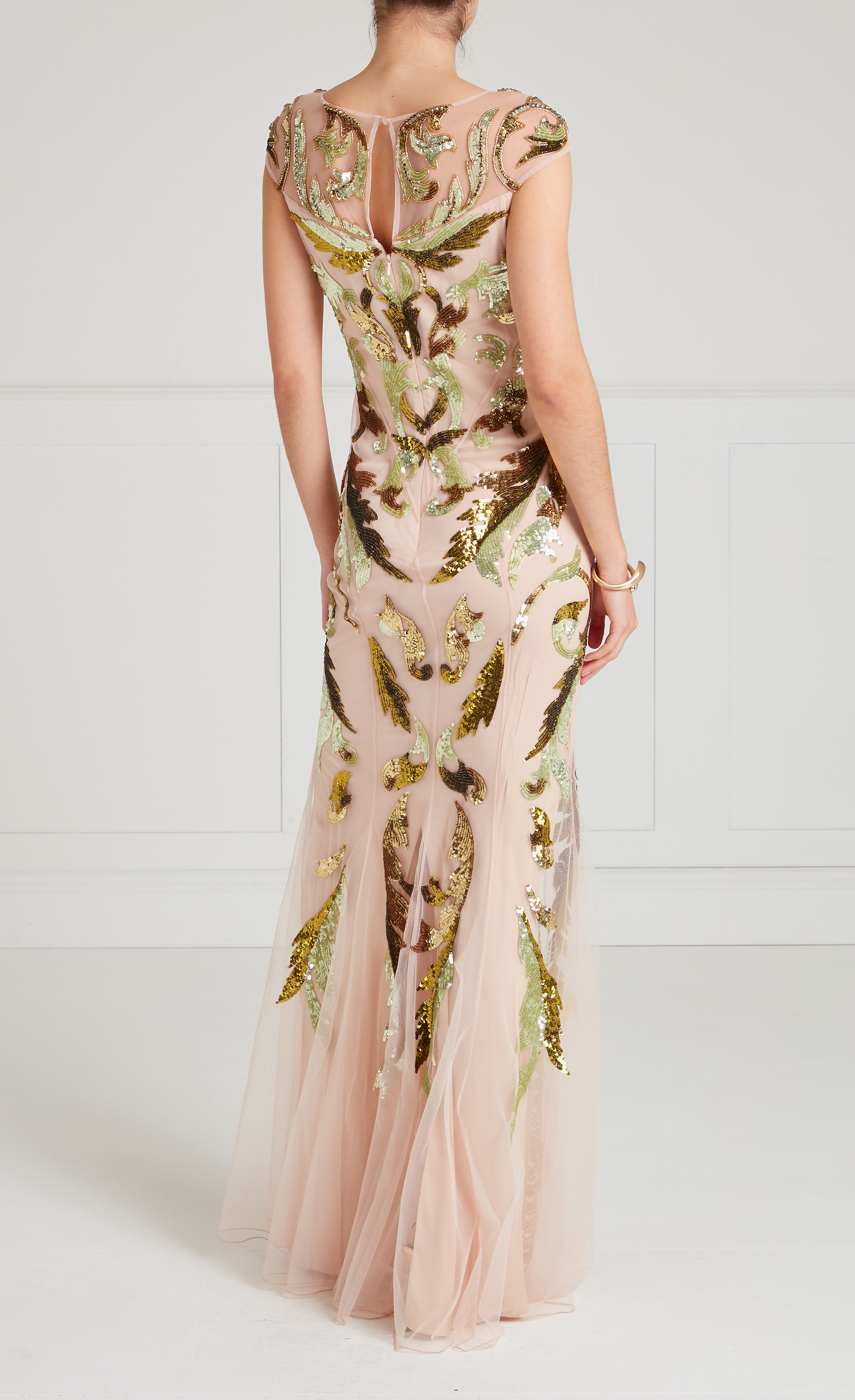 Novella Embellished Gown - Gold