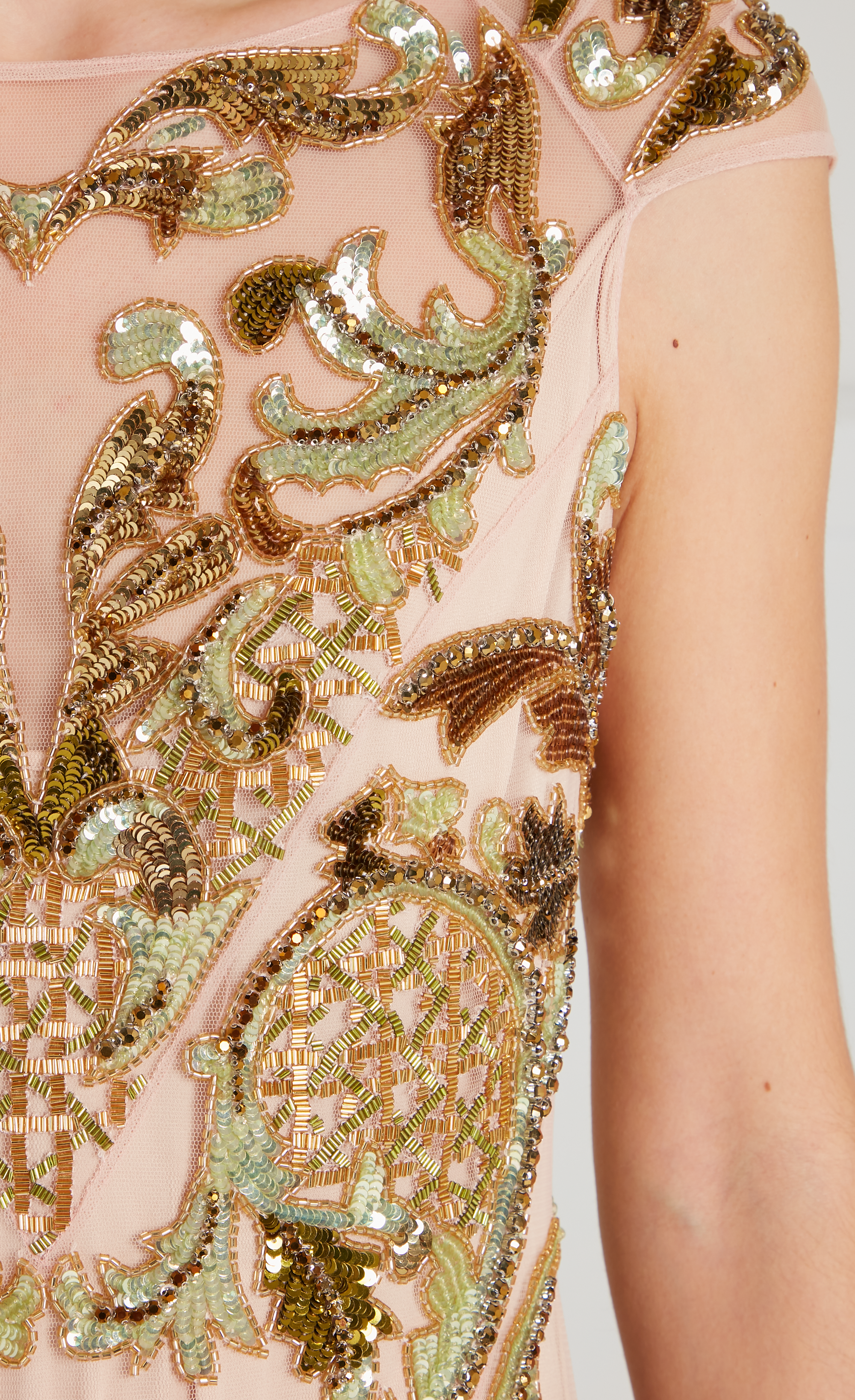 Novella Embellished Gown - Gold