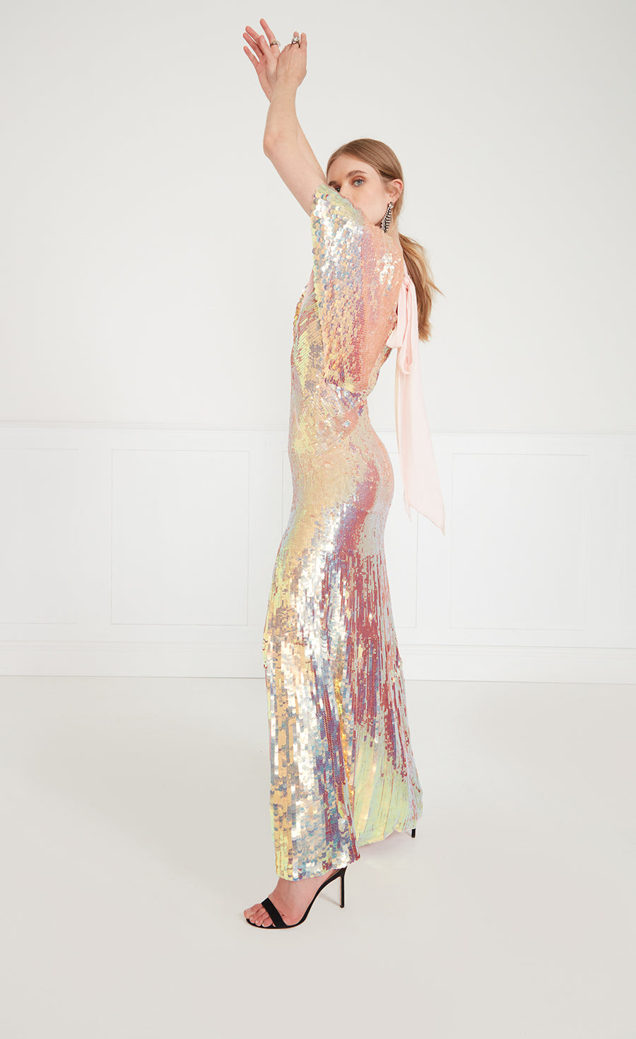 Bardot Dress - Iridescent Gold