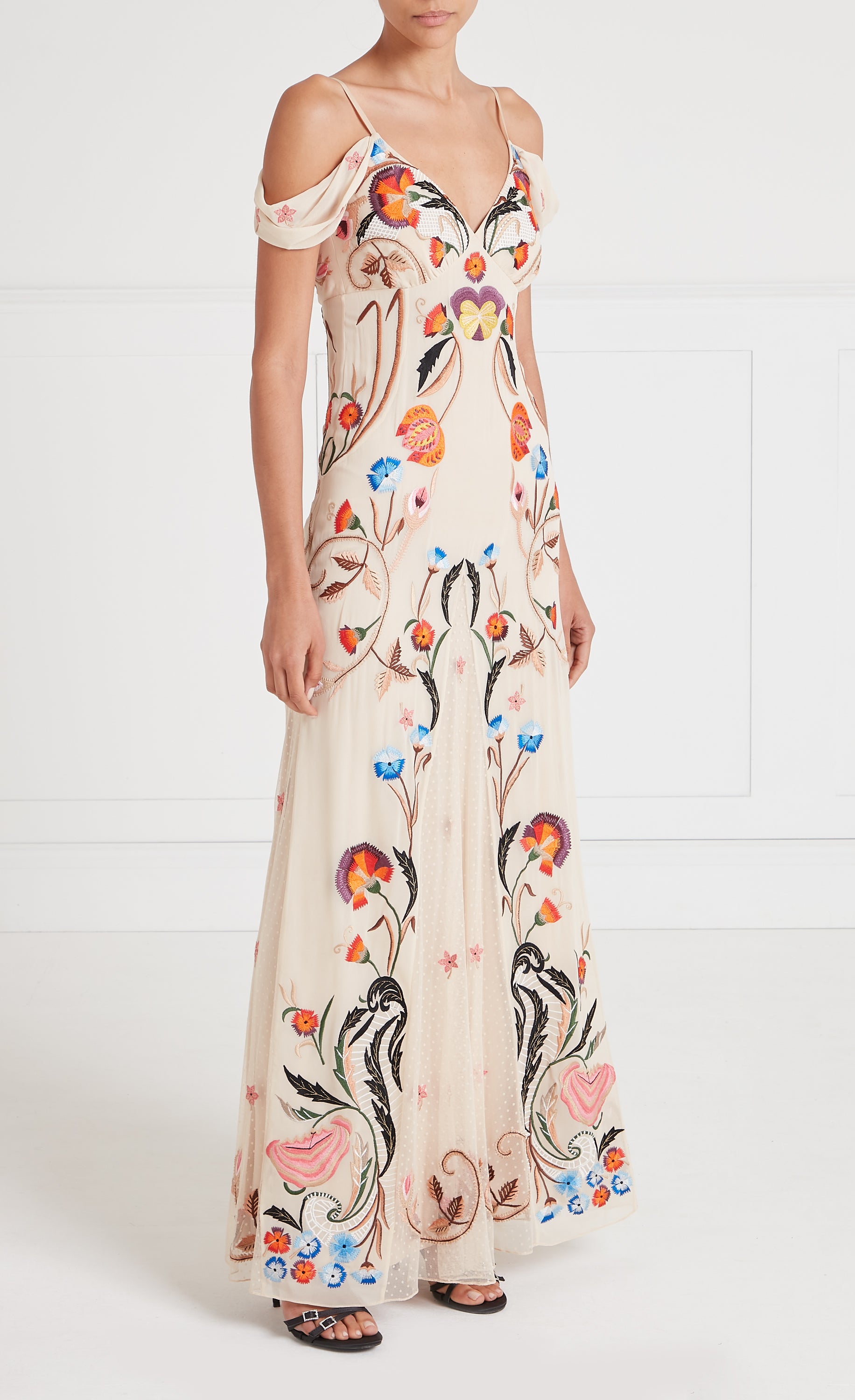 Toledo Strappy Gown - Almond Mix