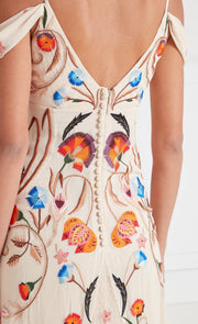 Toledo Strappy Gown - Almond Mix