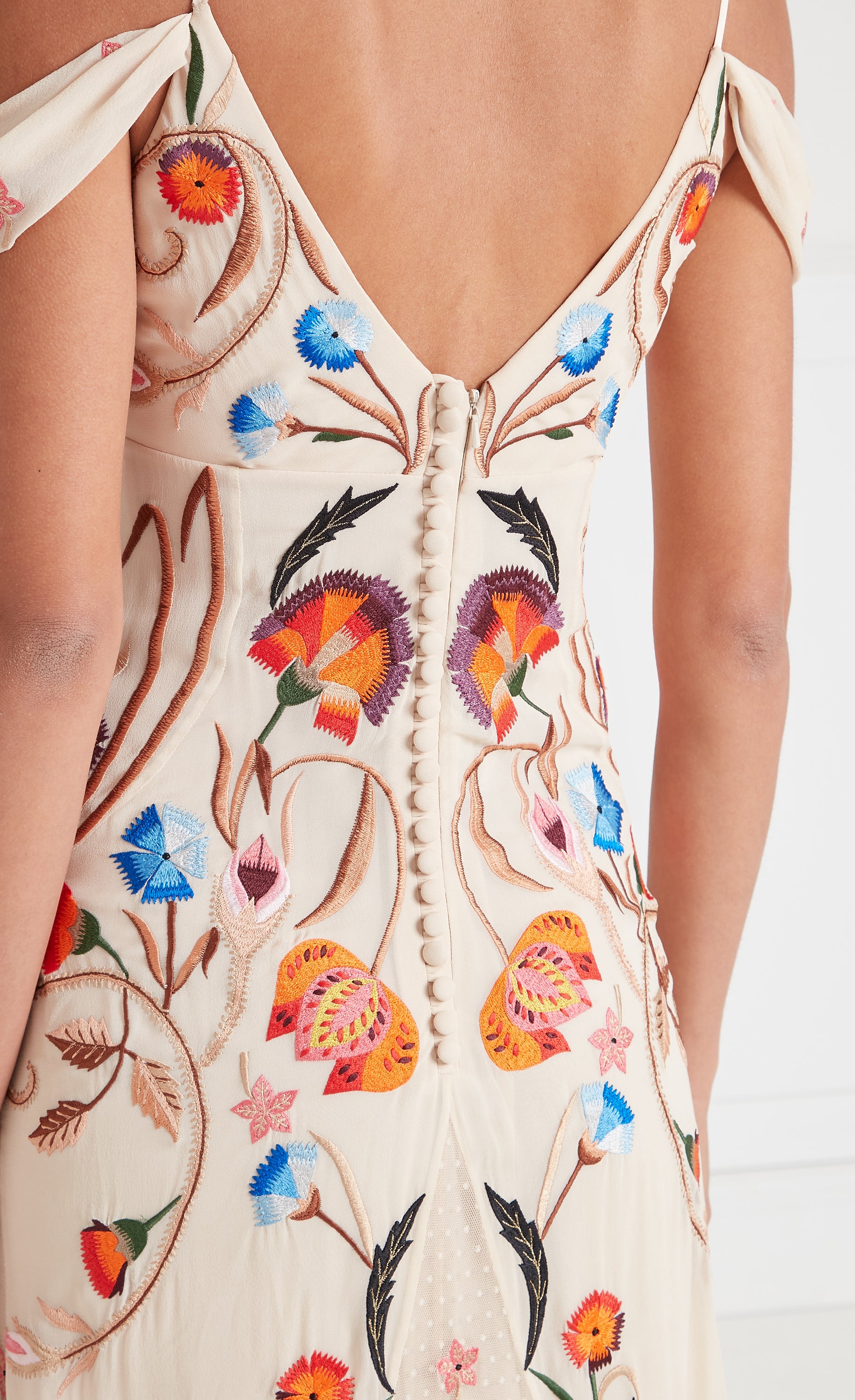 Toledo Strappy Gown - Almond Mix