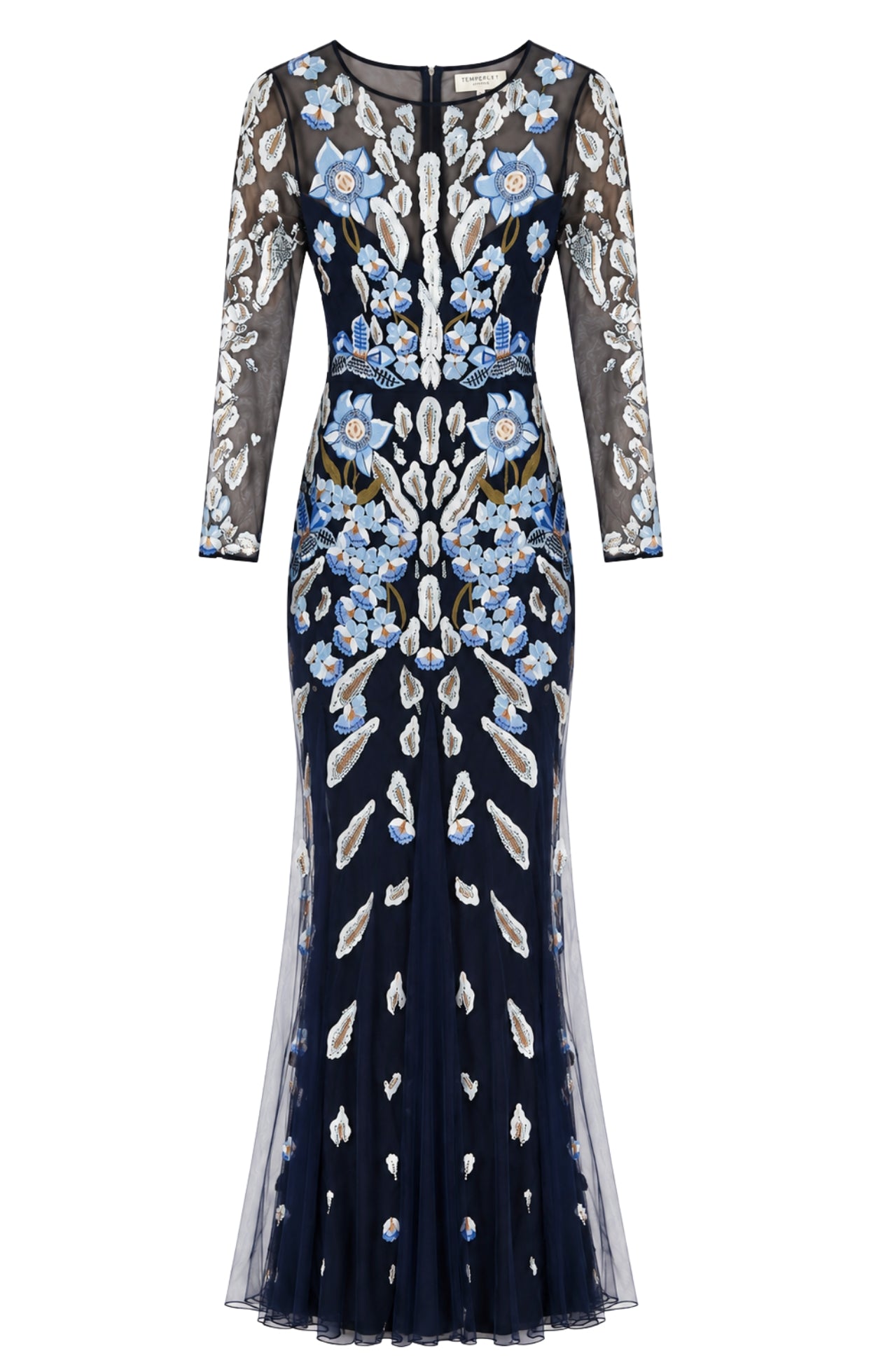 Pardus Sleeved Gown - Midnight