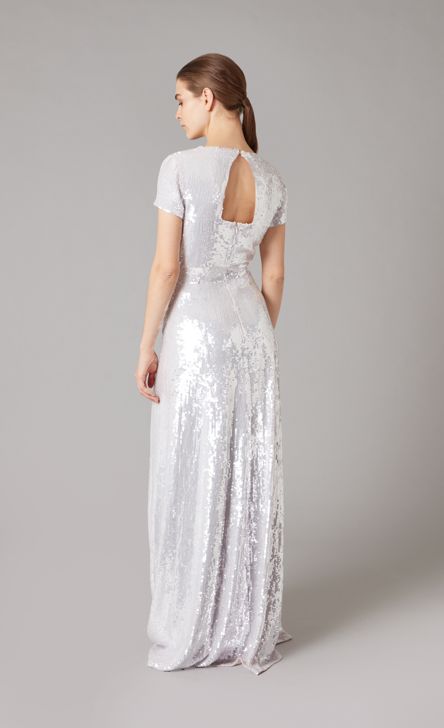 Ray Sequin Gown - Platinum