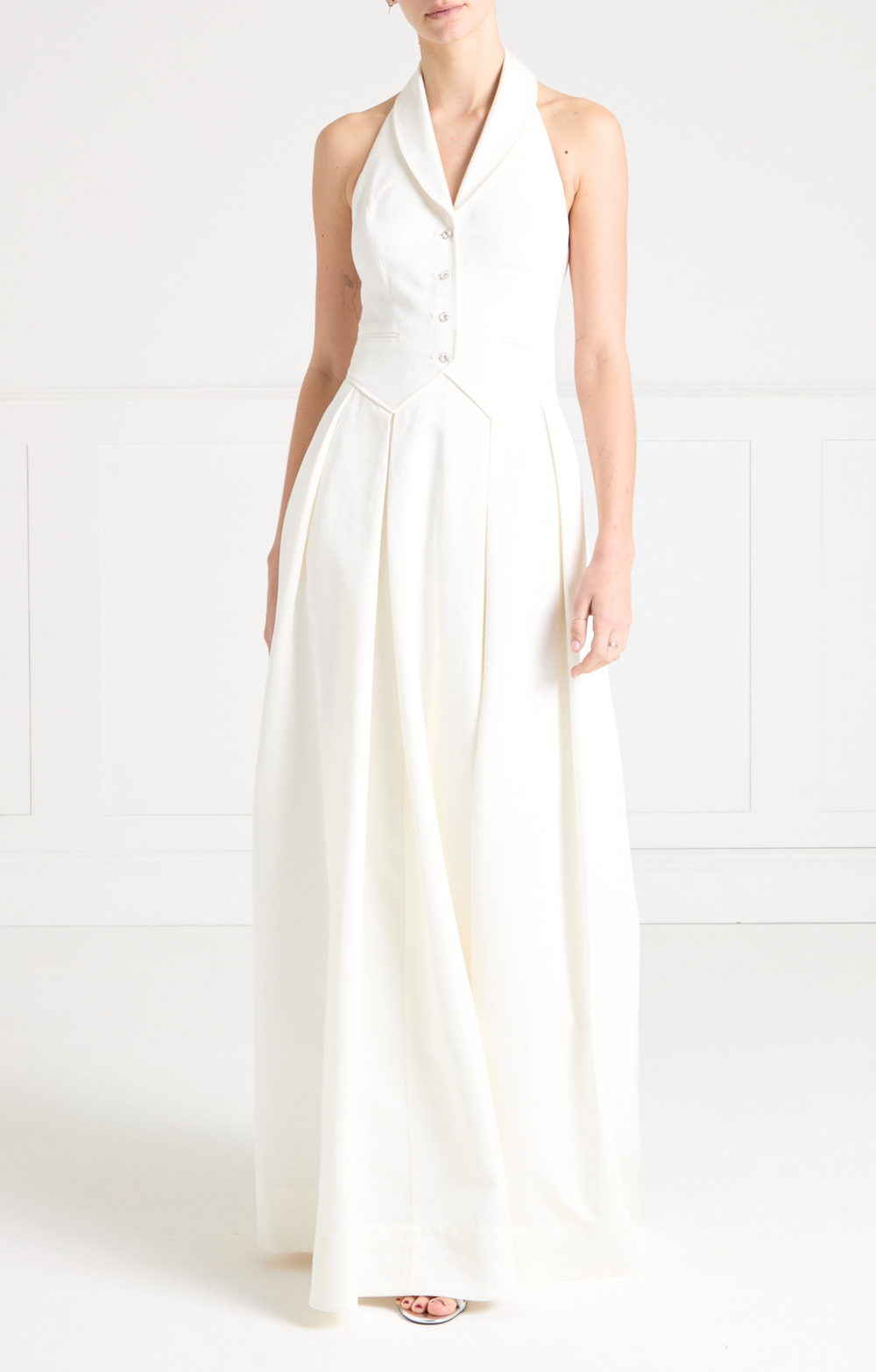 Elodie Halter Gown - Ivory