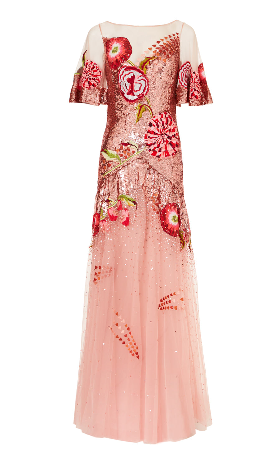 Carnation Sequin Gown - Blush