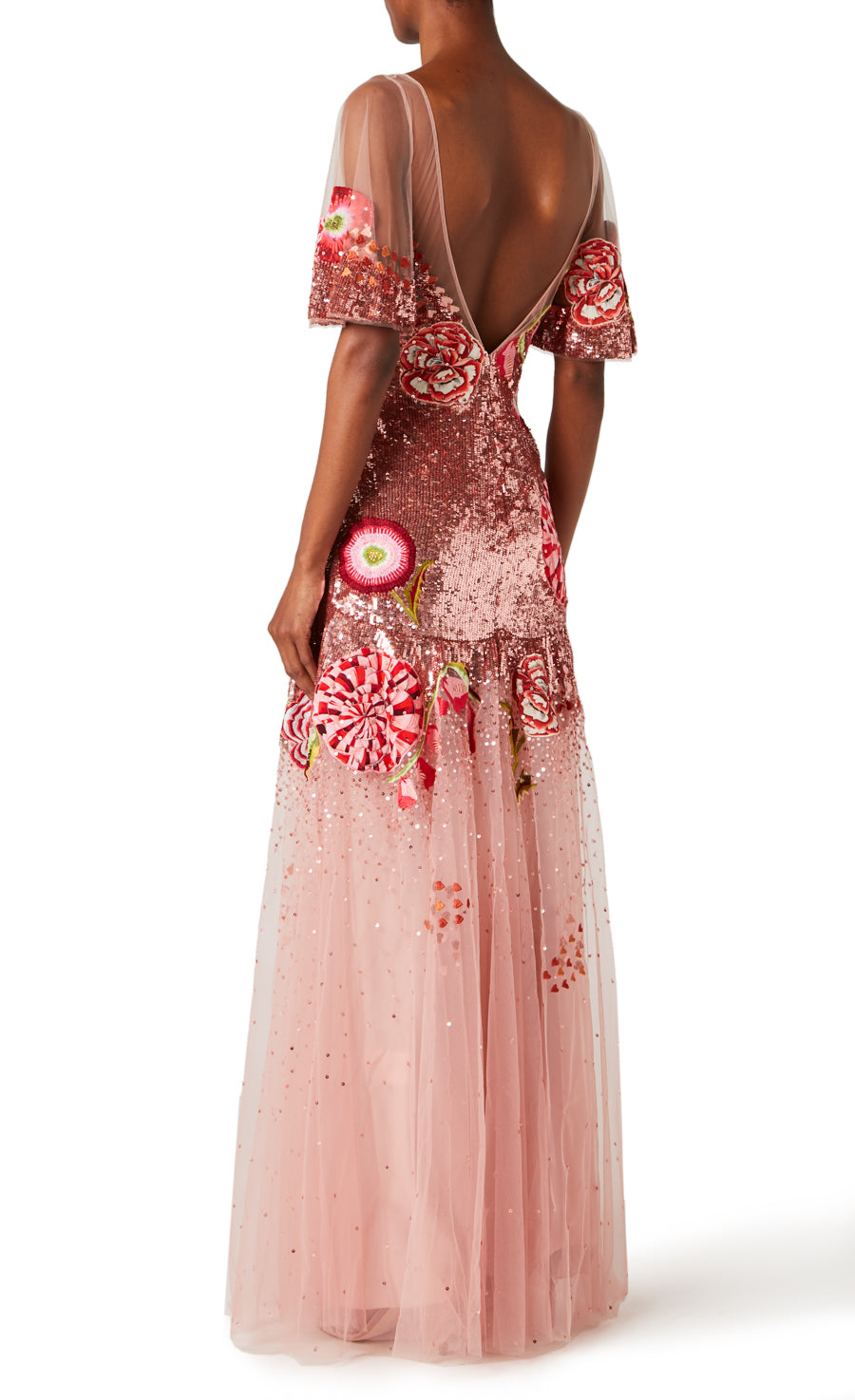 Carnation Sequin Gown Blush Dresses Jumpsuits Temperley