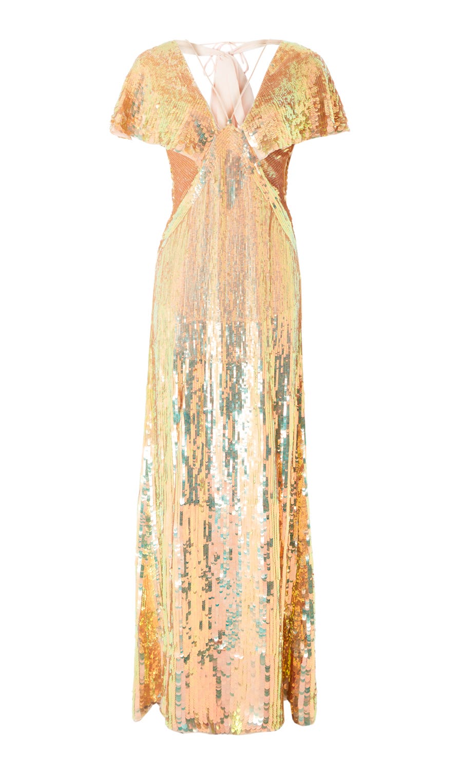 Bardot Dress - Iridescent Gold