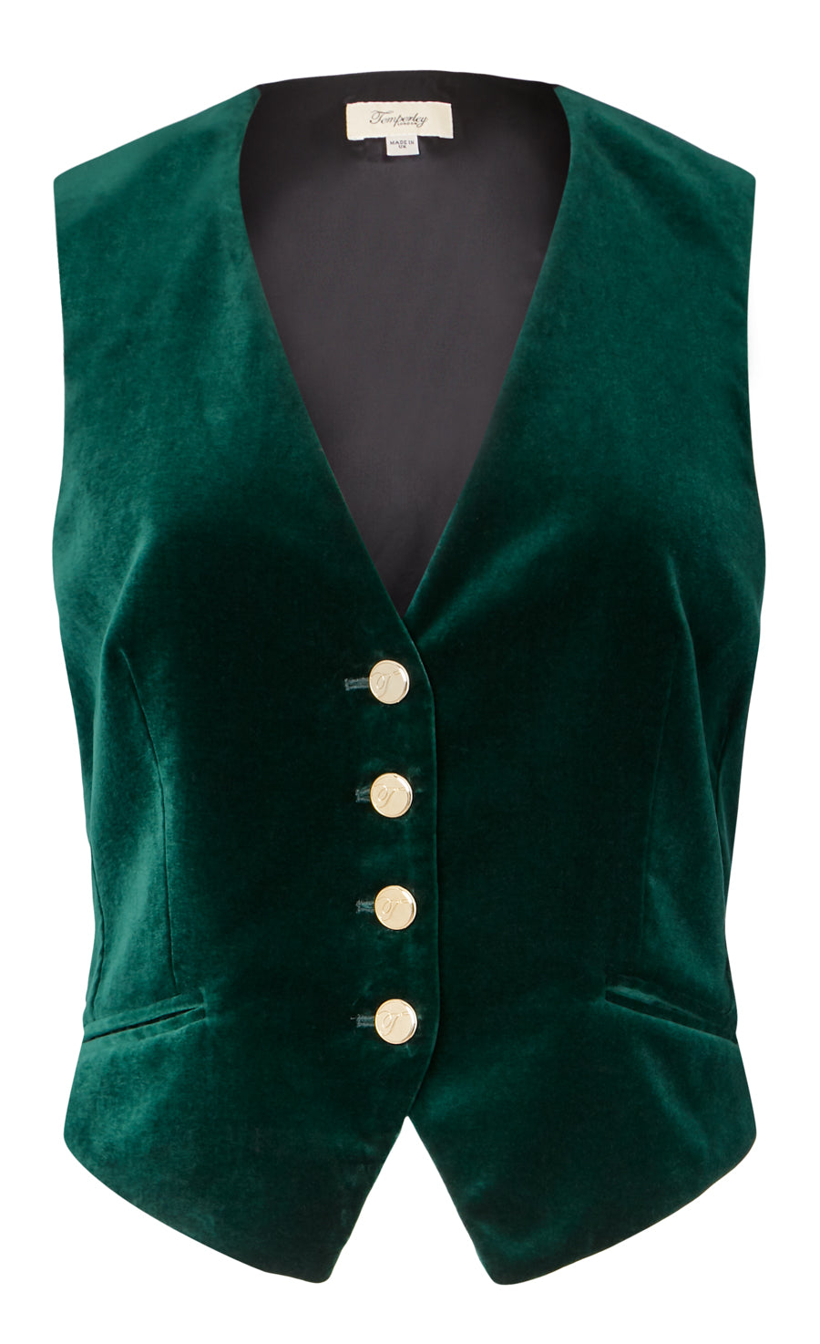 Clove Velvet Waistcoat - Emerald