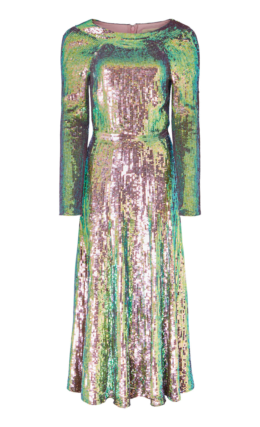 Ray Sequin Dress - Iridescent Khaki