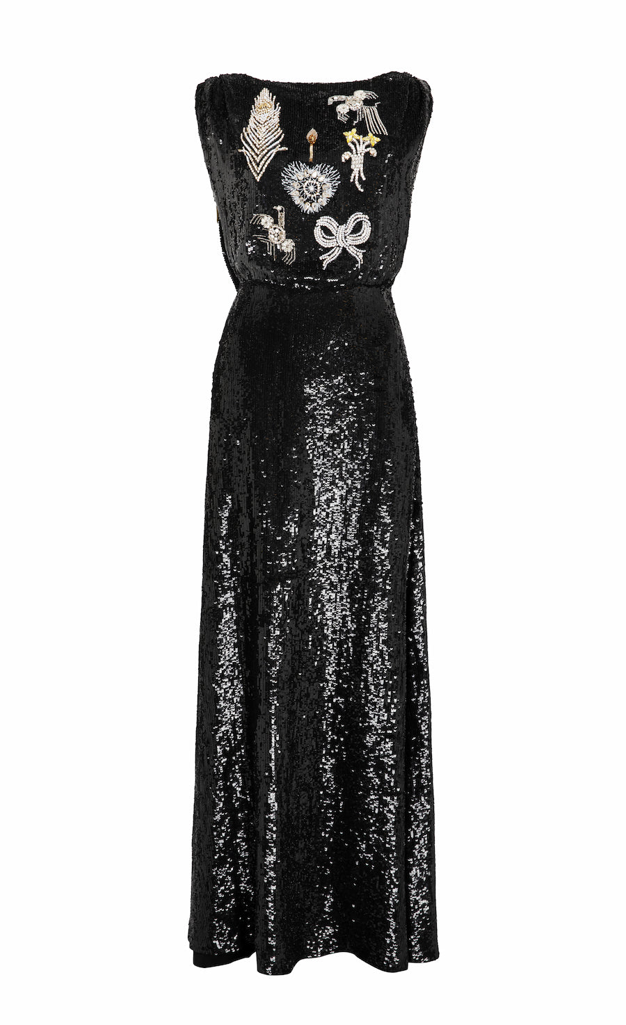 Adalina Sequin Gown - Black