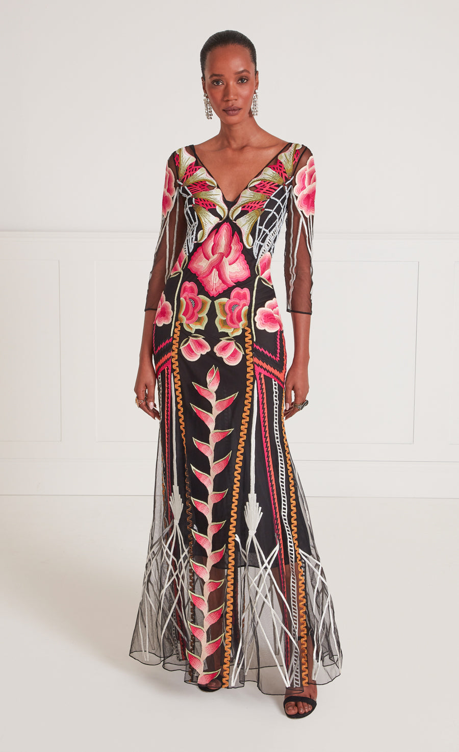 Romina V-Neck Dress Black Dresses and Jumpsuits Temperley