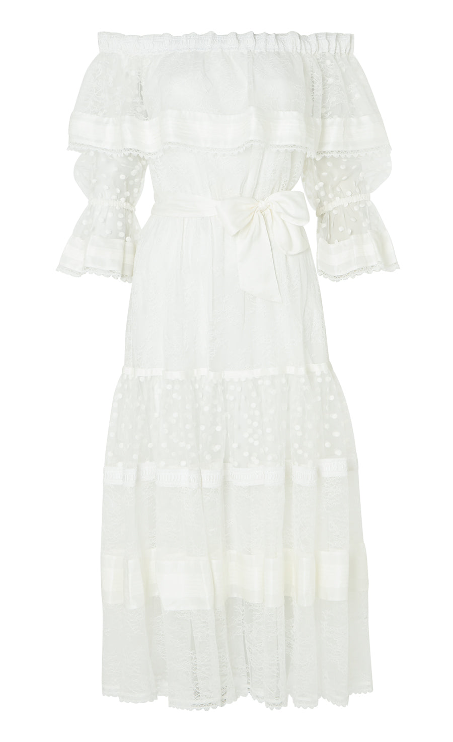 Marlow Off Shoulder Dress - White