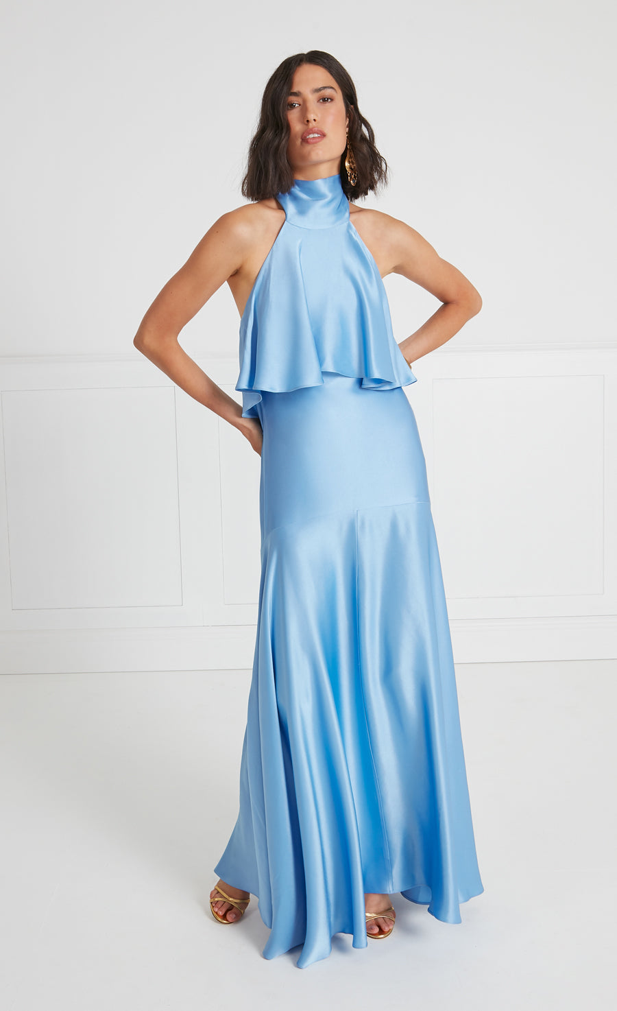halter neck dresses uk Yvette Halter Neck Maxi Dress
