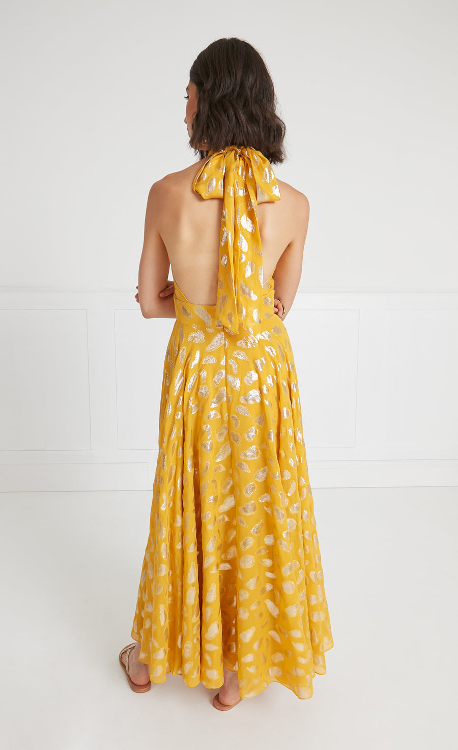 Lorene Halter Dress - Golden Yellow