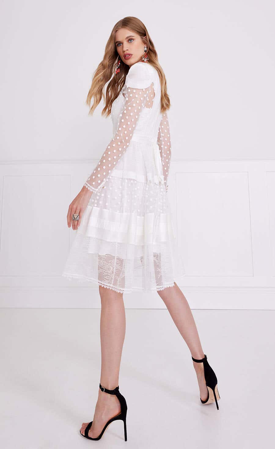 Marlow Sleeved Dress - White