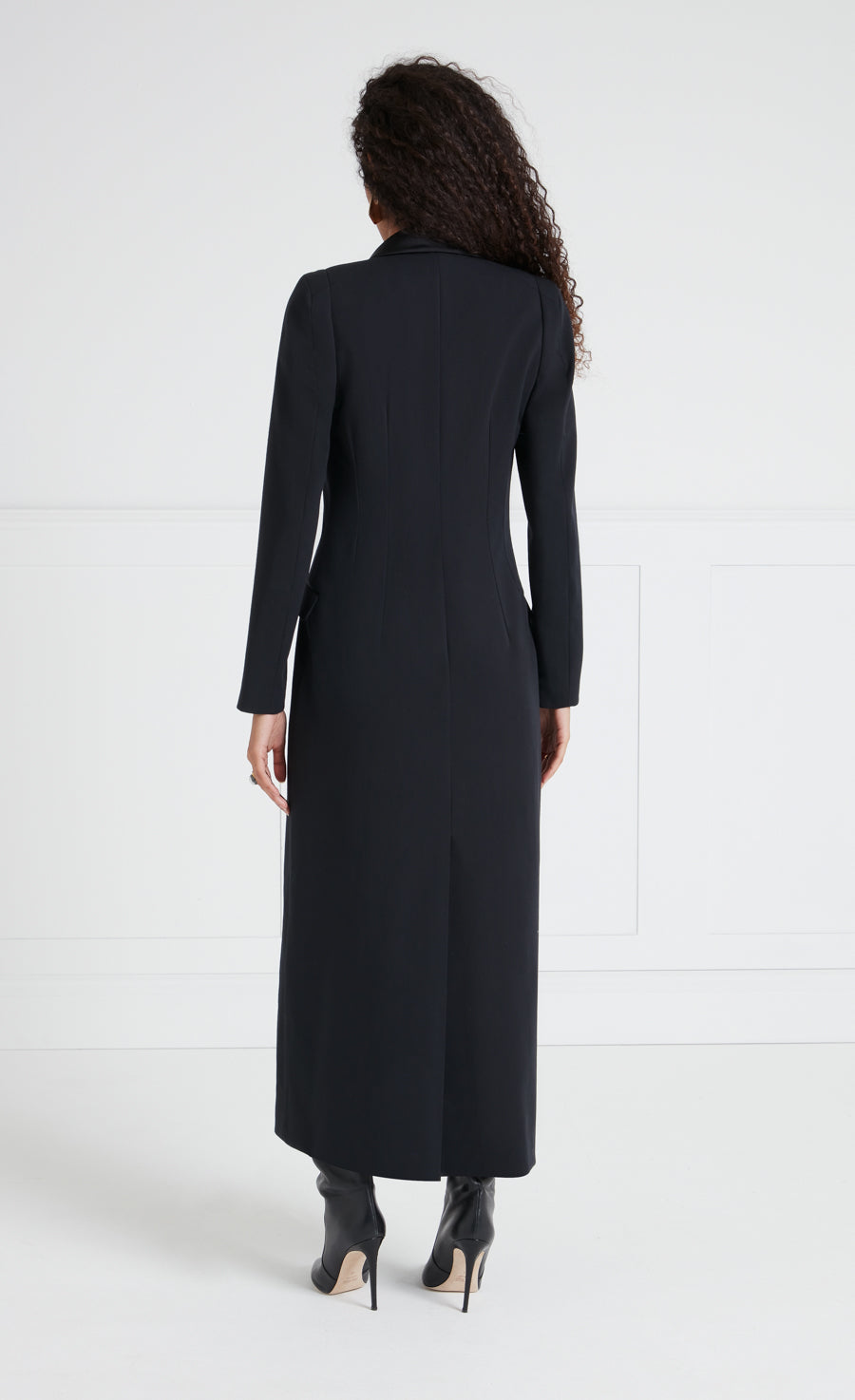 Enzo Long Coat - Black | Coats and Jackets | Temperley London
