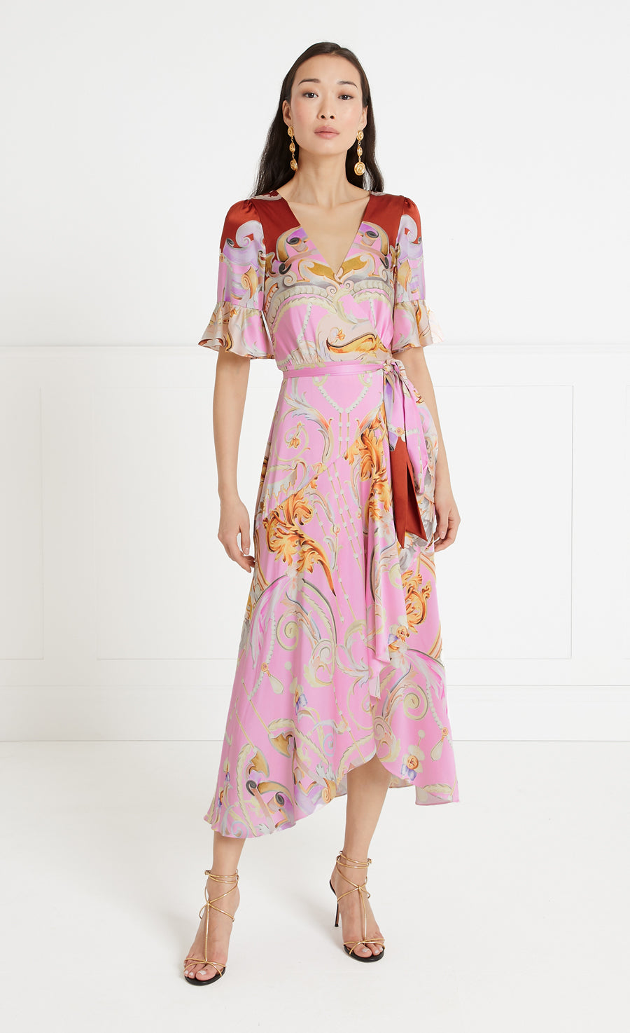 Carline Wrap Dress Rose Pink Dresses Jumpsuits Temperley