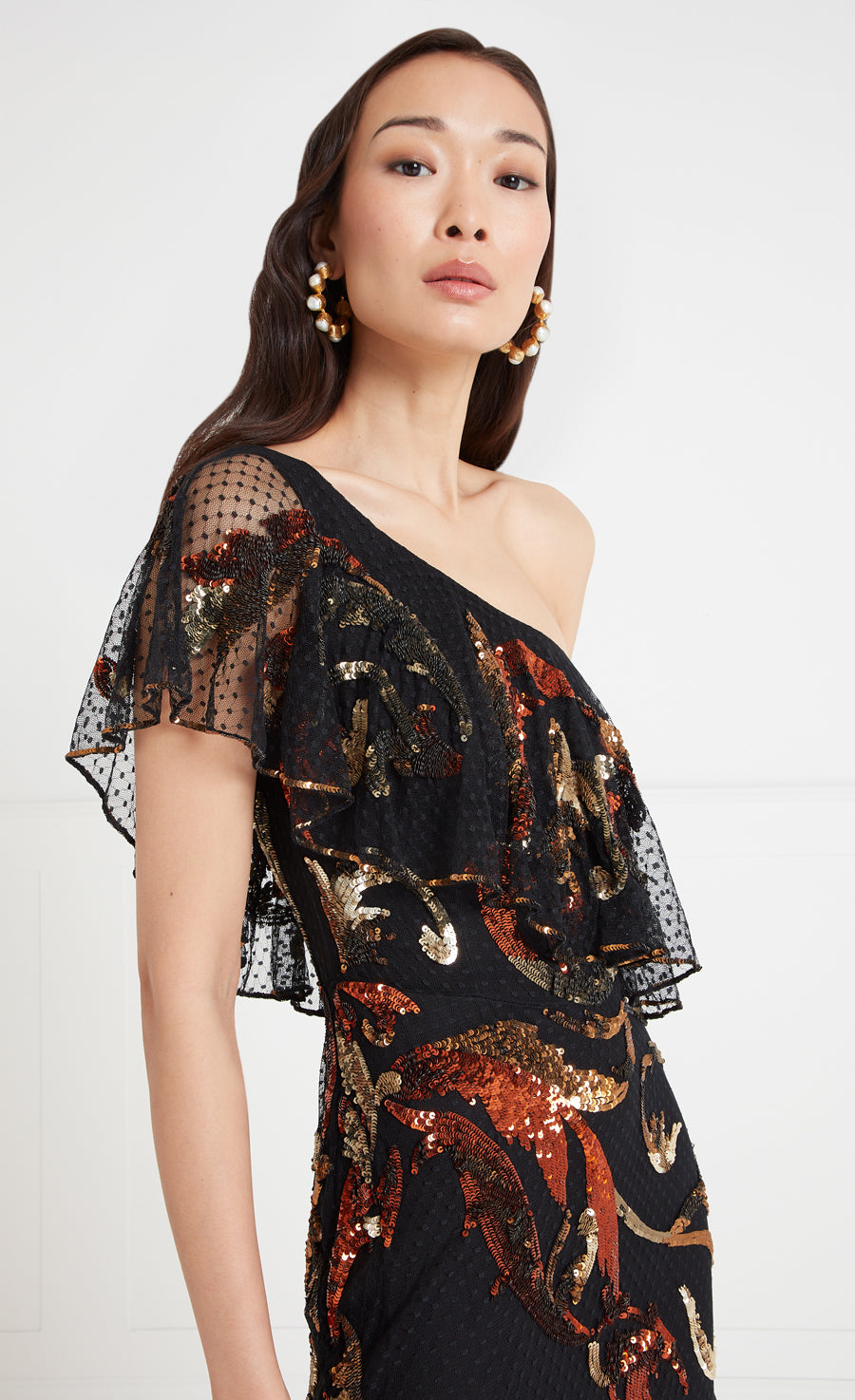 Novella Ruffle Dress - Black