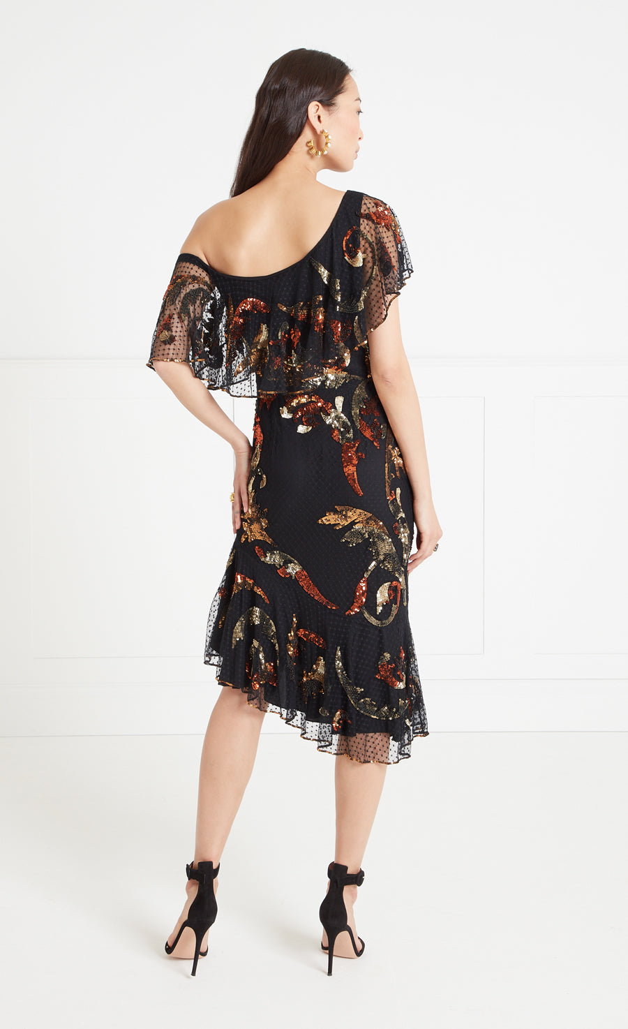 Novella Ruffle Dress - Black