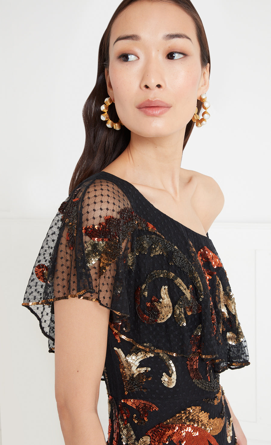 Novella Ruffle Dress - Black