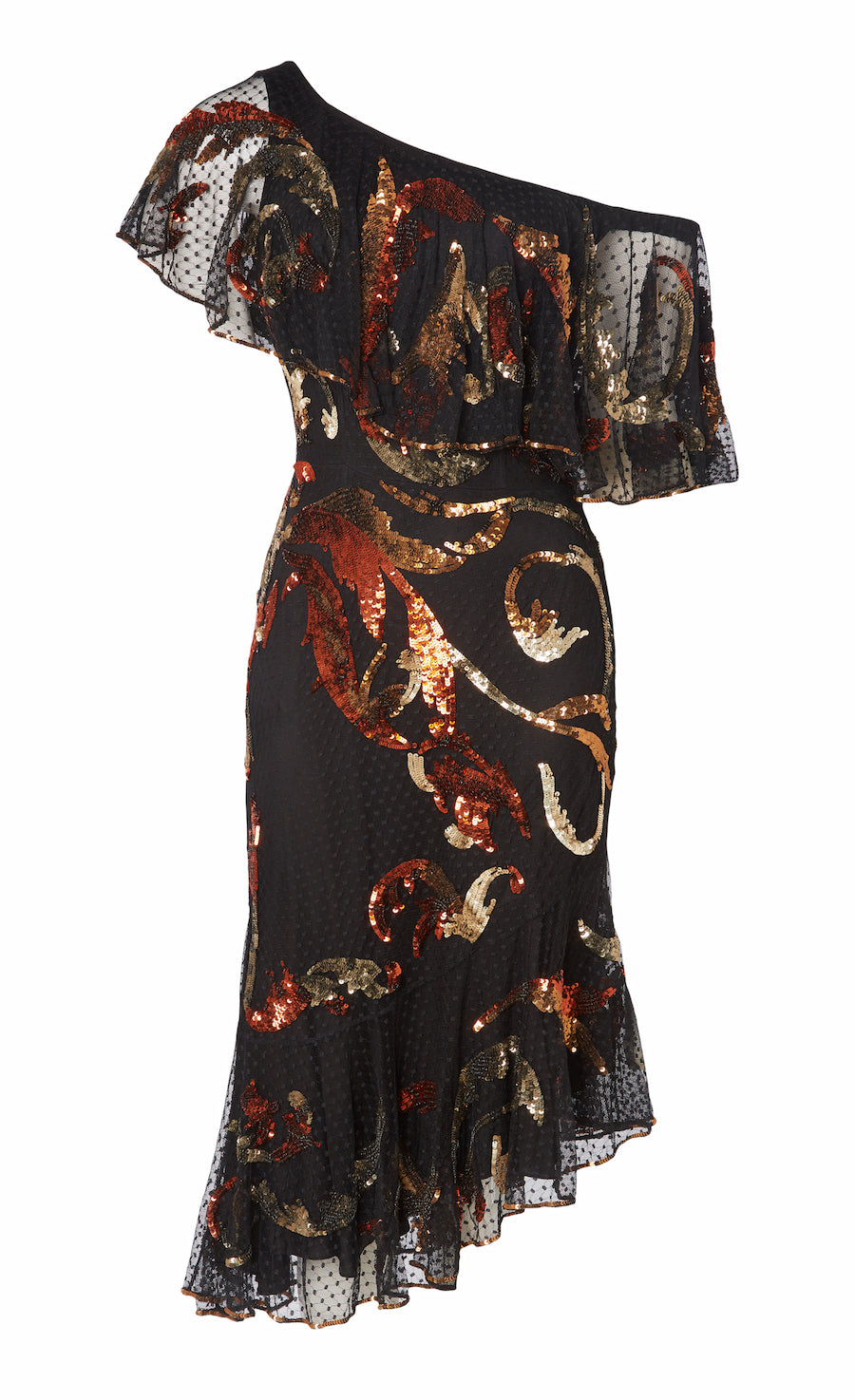 Novella Ruffle Dress - Black