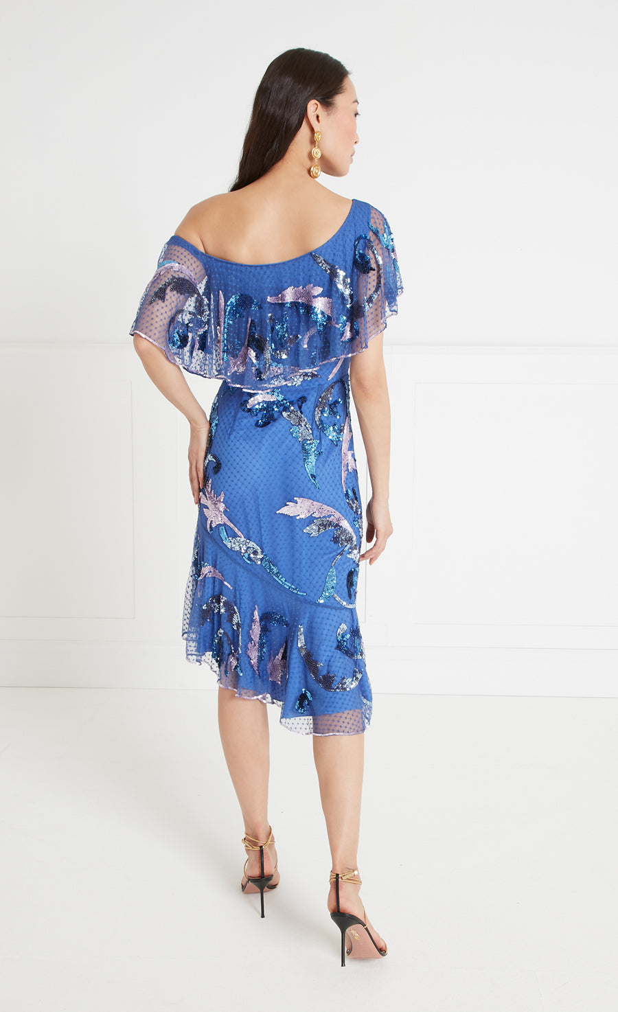 Novella Ruffle Dress - Dazzling Blue