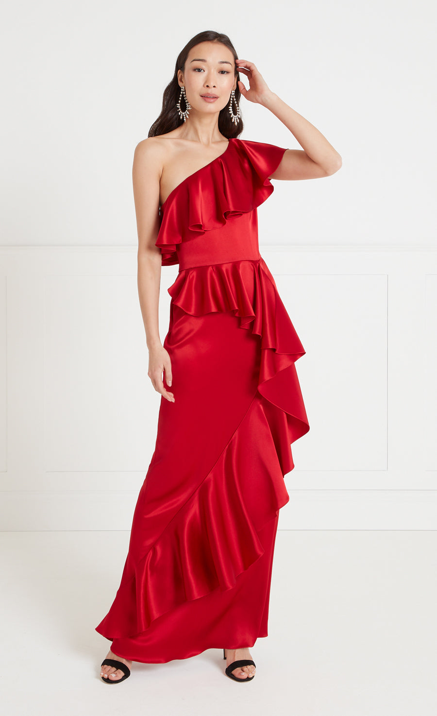 Sandrelli Asymmetric Dress - Red