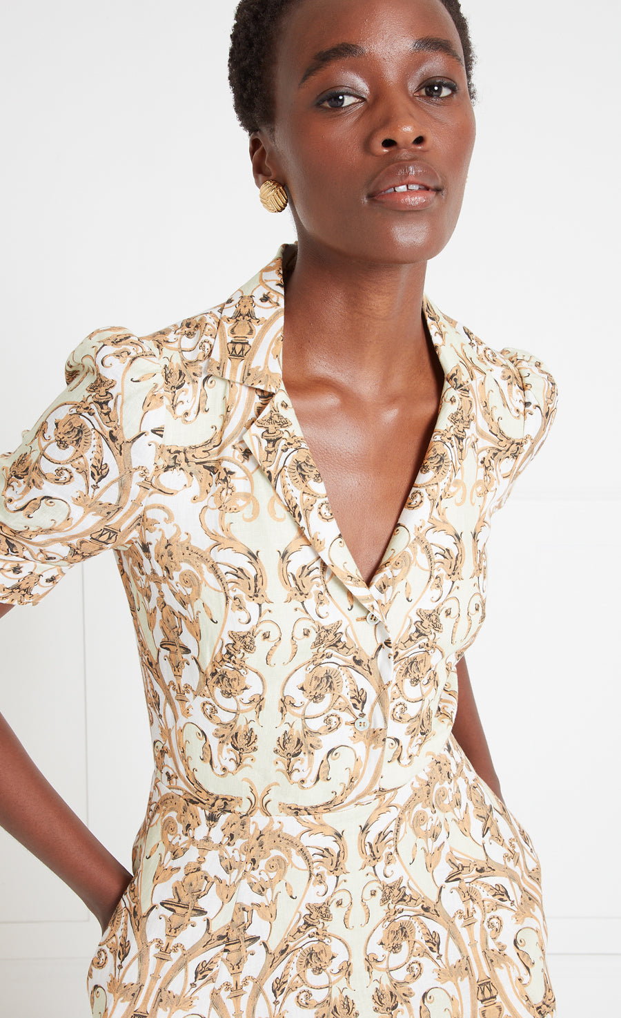 Claudia Dress - Amber Gold