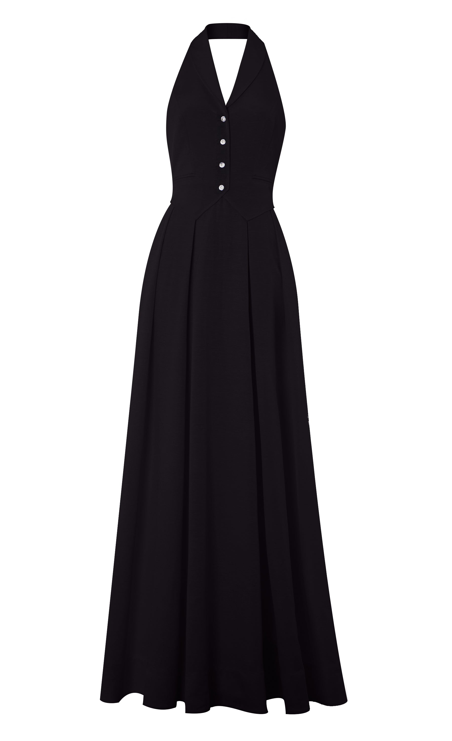 Elodie Halter Gown - Black