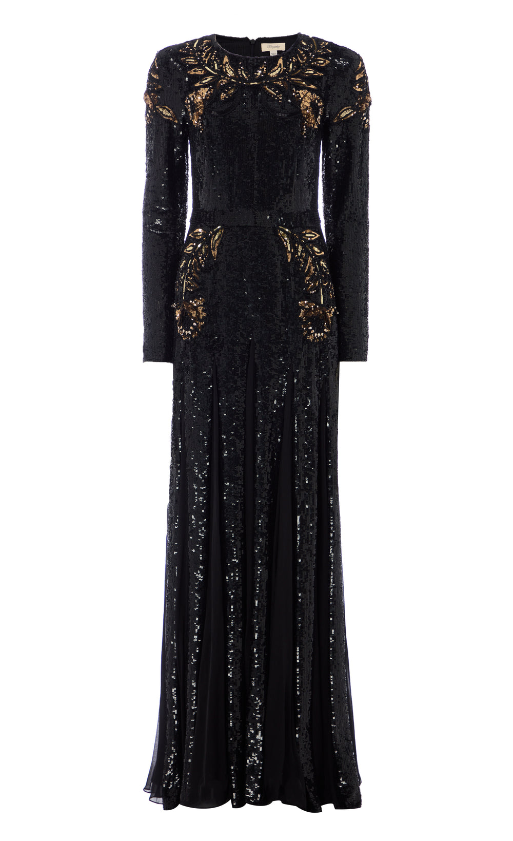 Porta Sleeved Gown - Black & Gold