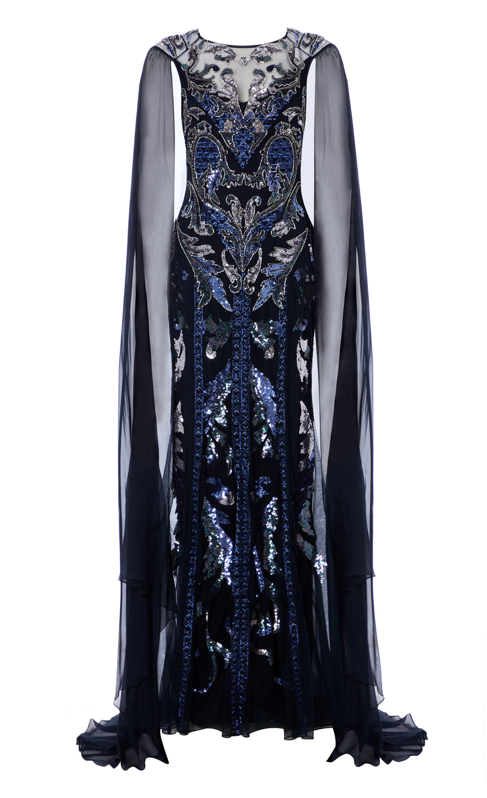 Novella Cape Gown - Midnight