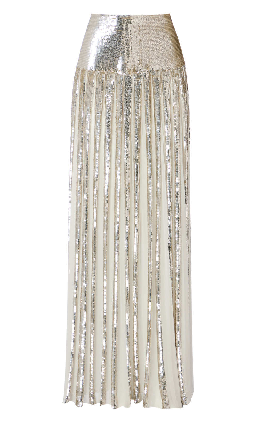 Filigree Full-Length Skirt - Silver