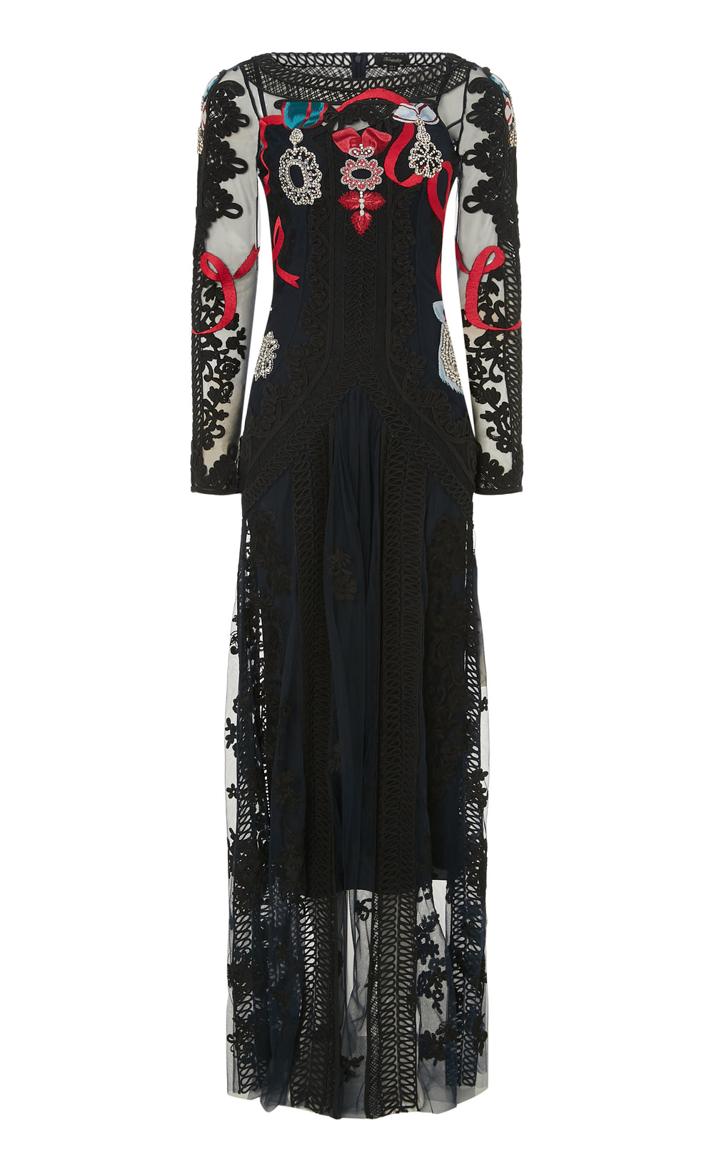 Diamantine Tattoo Dress - Navy