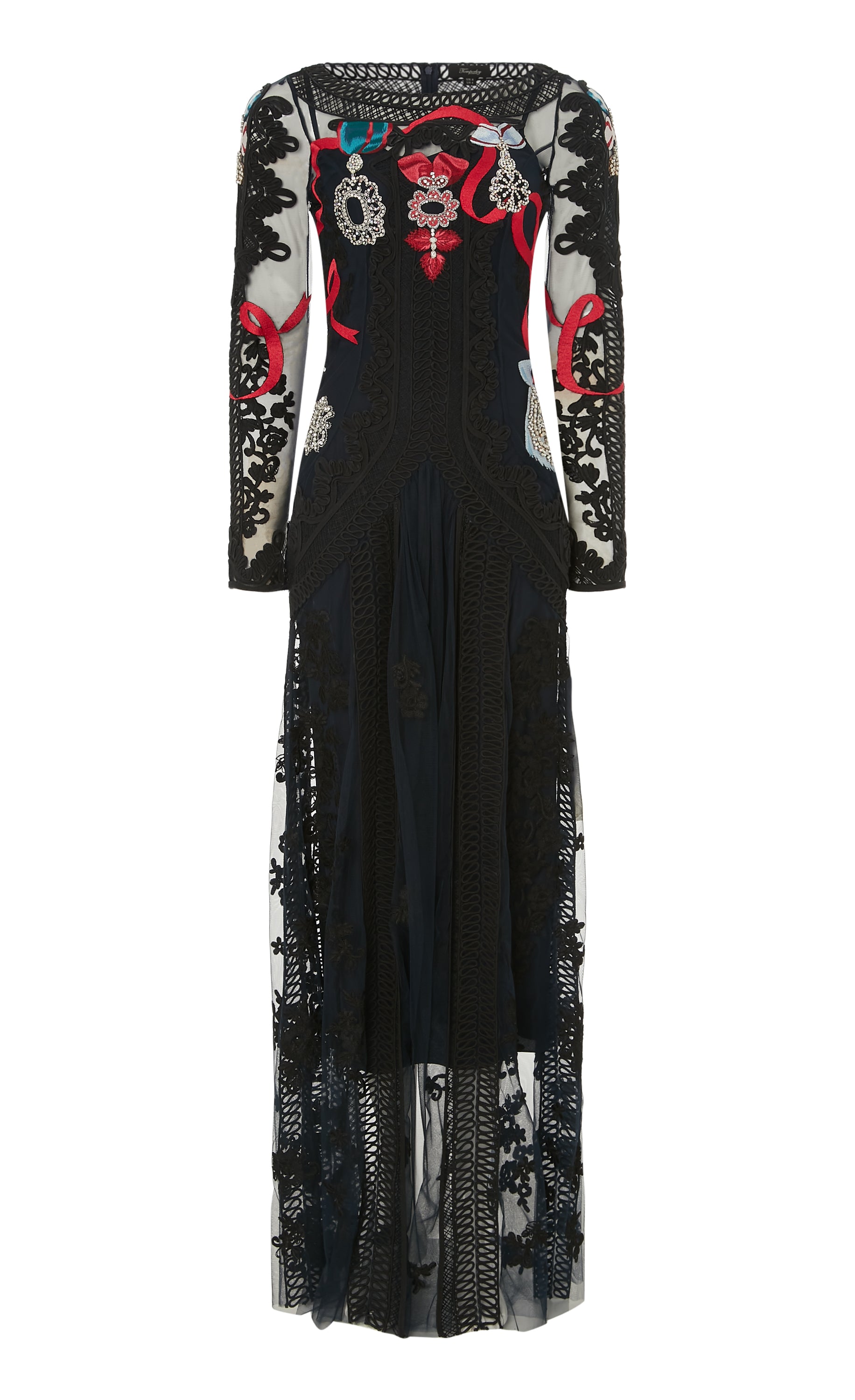 Diamantine Tattoo Dress - Navy