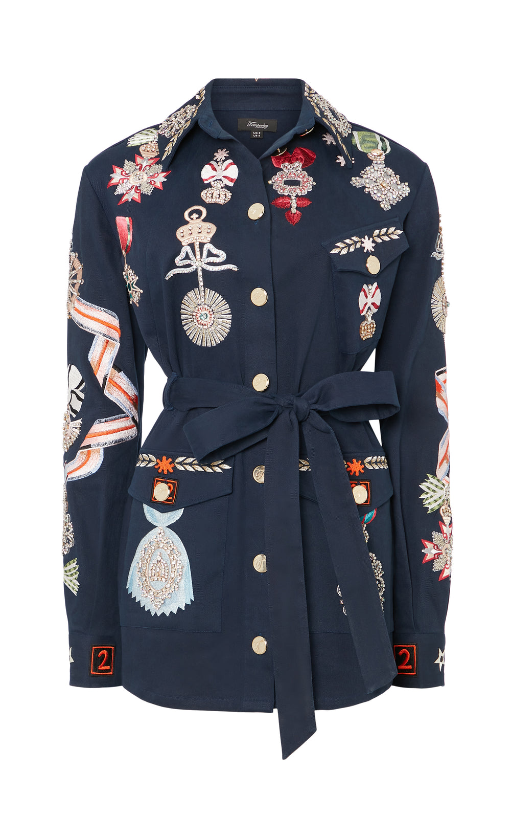 Diamantine Shirt Jacket - Navy