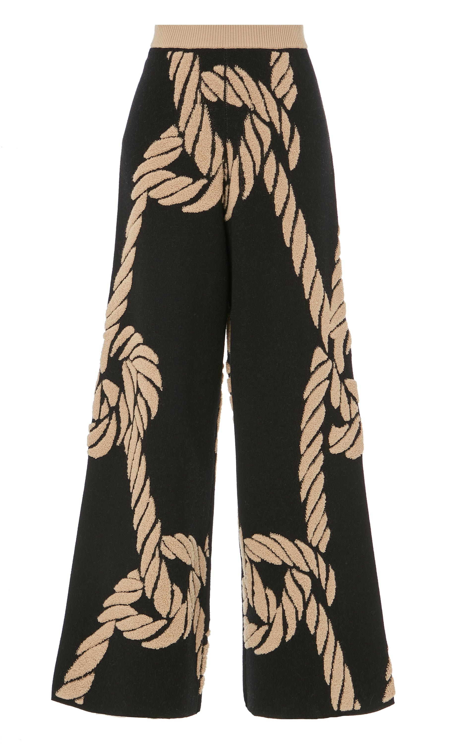 Rope Knit Trousers - Black