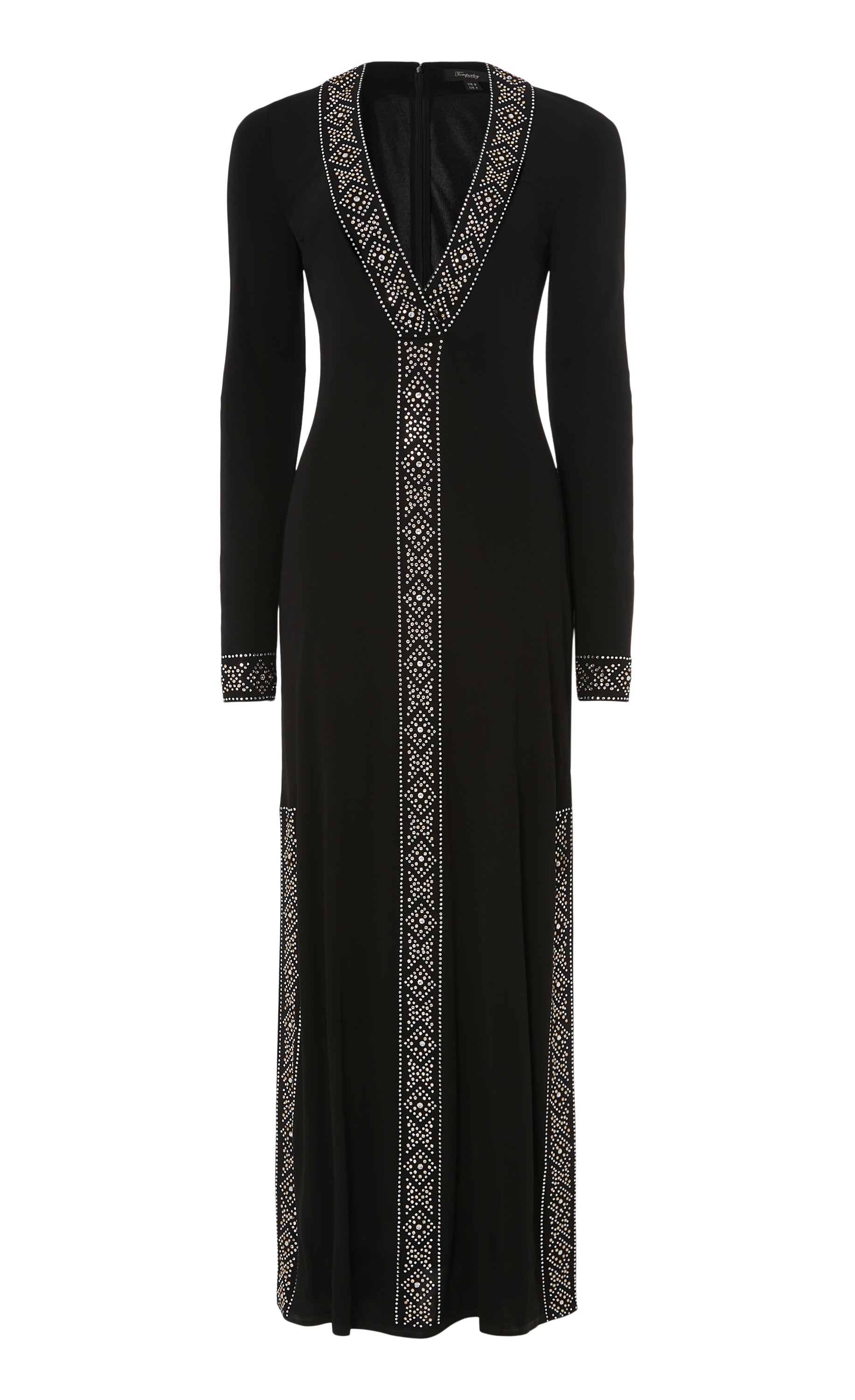 Gallantry V Neck Dress - Black