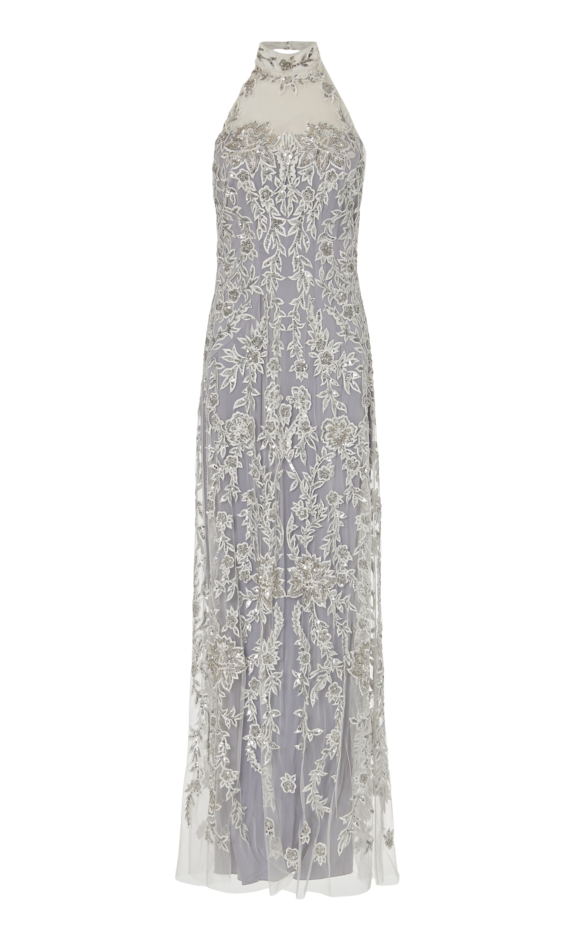 Genevieve Halter Gown - Silver